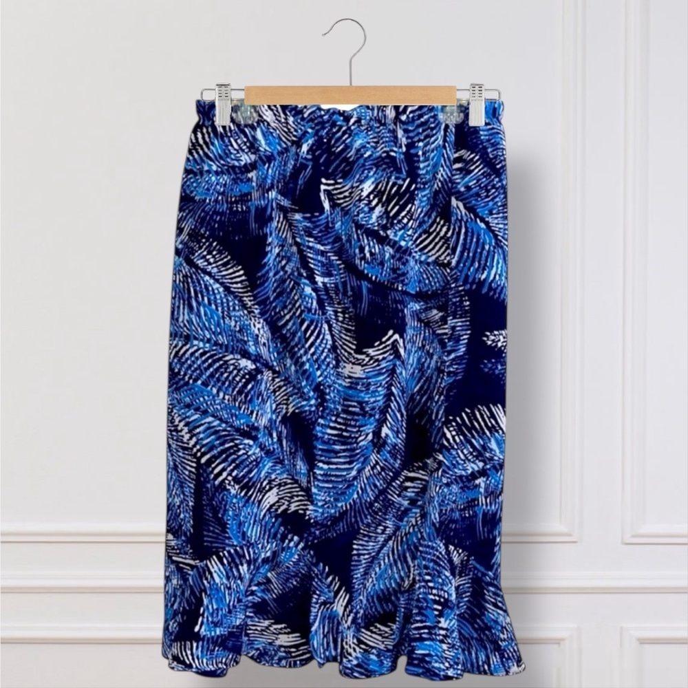 10/$35-NIKKI MIDI RUFFLED BOTTOM SKIRT